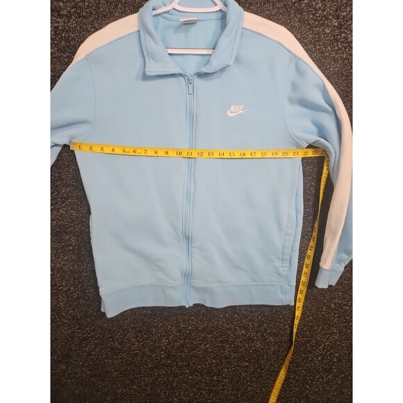 Nike Baby Blue Full Zip Collared Track Jacket Sweatshirt Large - Picture 5 of 7